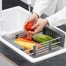 Panier de vidange d'évier extensible en acier inoxydable – vue 3