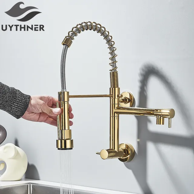 Mitigeur Mural Cuisine Noir Mat Bec Pivotant Rotatif… – vue 6
