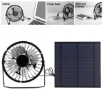 Ventilateur portatif ventilateur alimenté par panneau solaire 5W Mini panneau solaire avec ventilateur de refroidissement Portable ensemble de panneaux solaires photovoltaïques pour serre