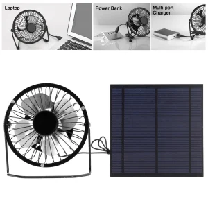 Ventilateur portatif ventilateur alimenté par panneau solaire 5W Mini panneau solaire avec ventilateur de refroidissement Portable ensemble de panneaux solaires photovoltaïques pour serre