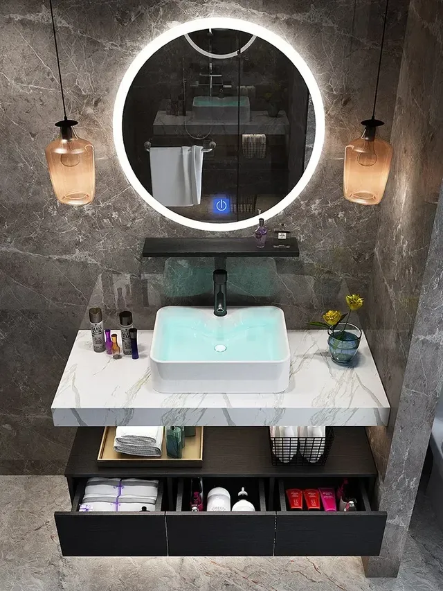 Armoire de salle de bain minimaliste avec évier… – vue 3