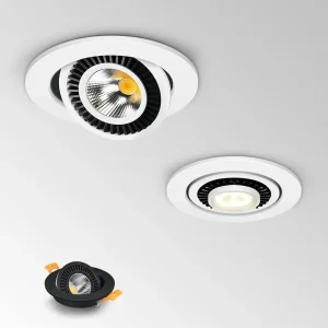 Dimmable LED Downlight 5w 7w 10w encastré plafonnier 360 degrés Rotation spots AC 110v 220V intérieur LED ampoule 4000K Dimmable LED Downlight 5w 7w 10w encastré plafonnier 360 degrés Rotation spots AC 110v 220V intérieur LED ampoule 4000K