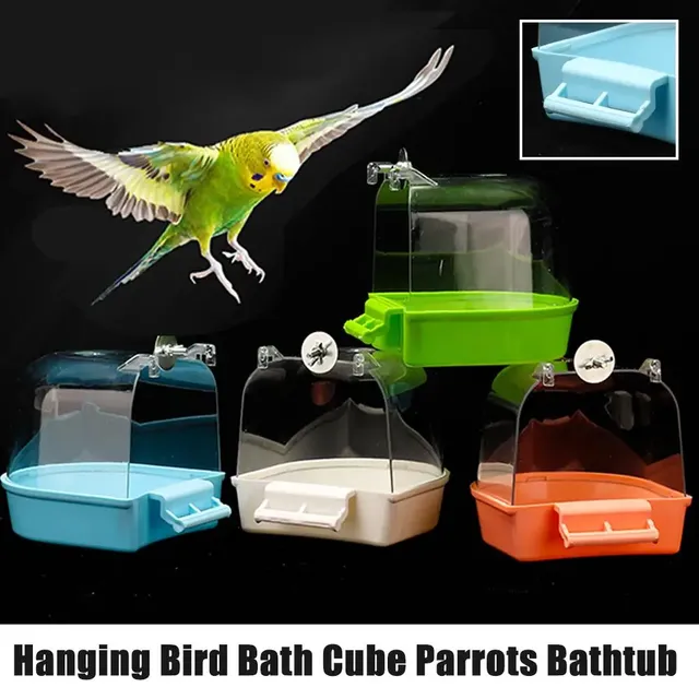 Bain d'oiseaux suspendu clair pour Cage perruche Cage à… – vue 6