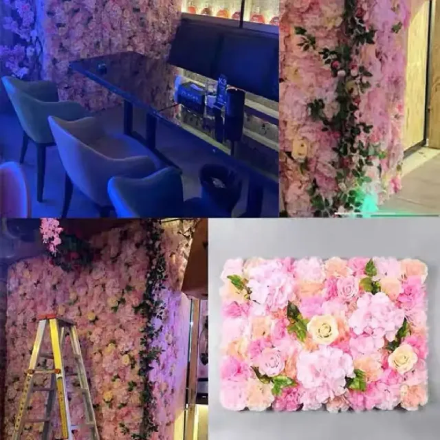 Panneaux muraux de fleurs artificielles faits à la main – vue 5