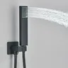 Système douche mural encastré noir mat grand pommeau… – vue 3