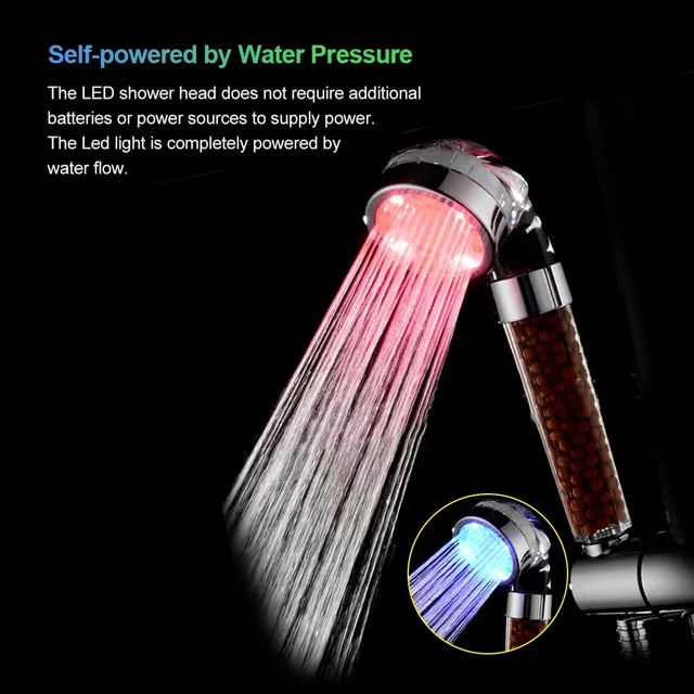 Filtre ionique LED douchette à main pomme de douche LED… – vue 6