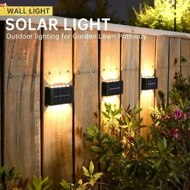 4/6/8/10LED s lampe murale solaire cour rue décor… – vue 3