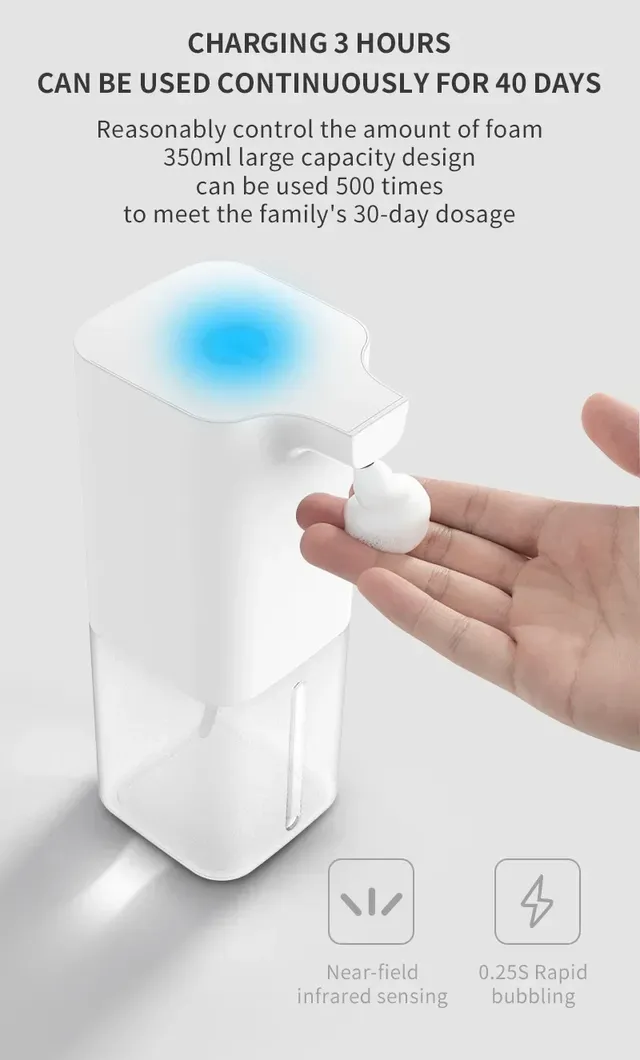 Distributeur automatique de savon à capteur infrarouge – vue 6