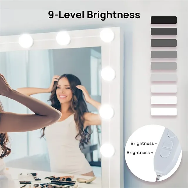 Lampe de maquillage LED pour miroir de courtoisie – vue 2