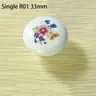 Boutons d'armoire fleur rurale poignée de porte en… – vue 5