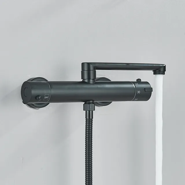 Mitigeur thermostatique mural baignoire douche laiton… – vue 5