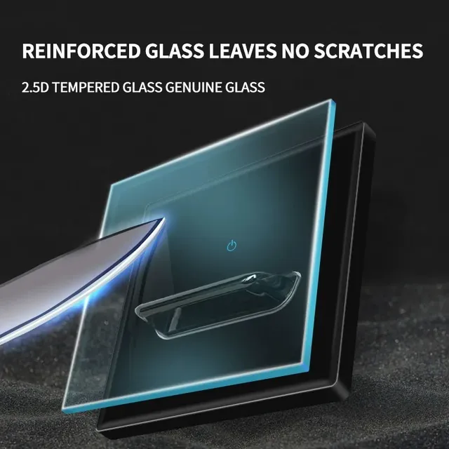 Panneau de commutation en verre trempé cristal britannique – vue 4