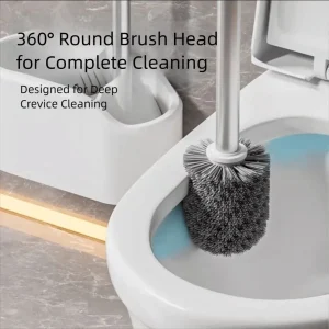 Brosse de toilette de salle de bains 4 en 1, brosse de nettoyage de WC murale à Long manche, brosses de nettoyage de salle de bains à poils souples à séchage rapide