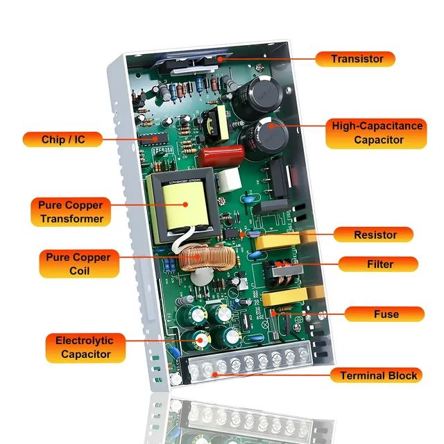 Alimentation à découpage 60W 250W 500W AC 110V 220V à DC… – vue 2