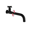 Robinet mural lavabo inox 304 brossée noir mat bec long… – vue 6