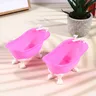 Baignoire miniature poupée plastique rigide rose vif… – vue 2