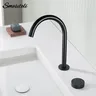 Robinet de lavabo noir mat à 2 trous – vue 2