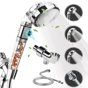 Pommeau de douche haute pression économie d’eau avec interrupteur marche/arrêt bouton d’arrêt Anion minéral ionique 3 Modes pomme de douche de salle de bain à main Pommeau de douche haute pression économie d’eau avec interrupteur marche/arrêt bouton d’arrêt Anion minéral ionique 3 Modes pomme de douche de salle de bain à main