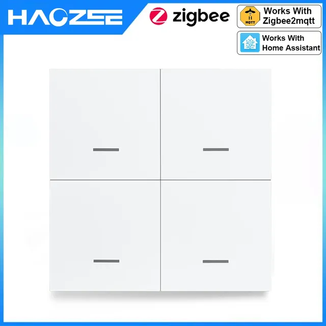 Commutateur intelligent ZigBee 4 gangs scénario 12 scène…