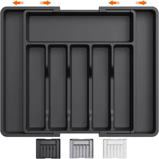 Plateau porte-ustensiles organisateur de tiroir de cuisine réglable