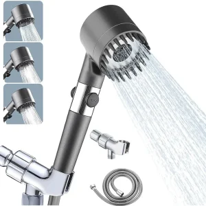 Ensemble de pommeau de douche supporter fiant à 3 modes avec support et tuyau, douche filtrée à haute pression Ensemble de pommeau de douche supporter fiant à 3 modes avec support et tuyau, douche filtrée à haute pression