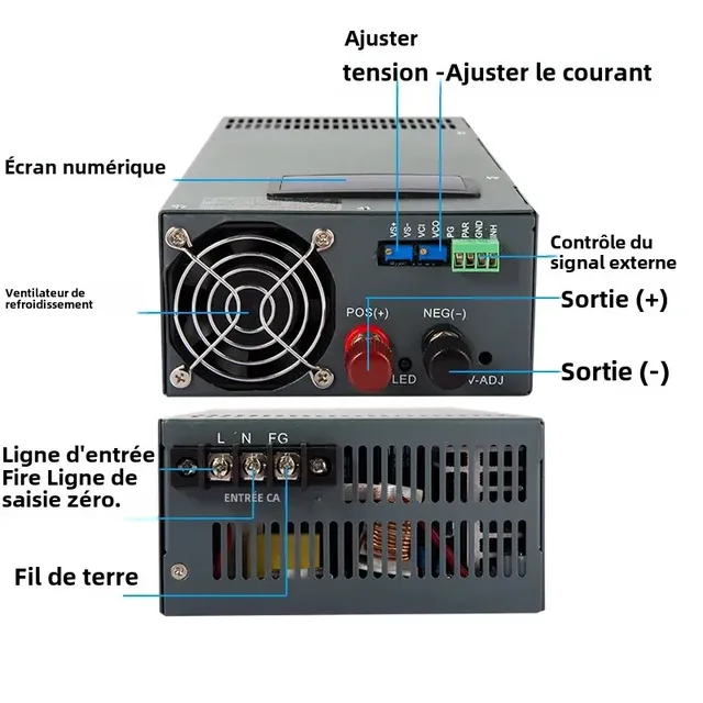 Alimentation de commutation 1000W 1500W 2000W – vue 3