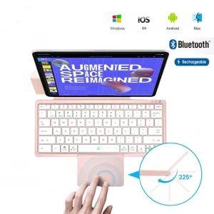 Clavier pliable sans fil Bluetooth, multi-appareils, avec TouchSub perfecCover, support pliable, aste