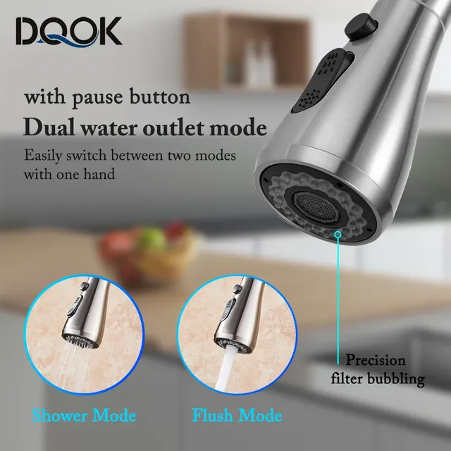Robinet cuisine noir mat bec haut escamotable douchette… – vue 2