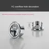 Couvercle trop plein circulaire chromé argenté miroir… – vue 2