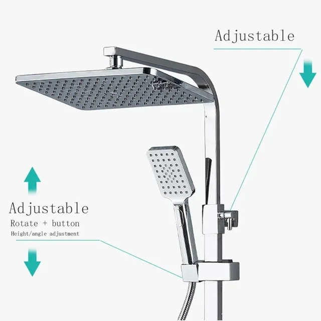 Colonne douche thermostatique chromée carrée grand… – vue 6