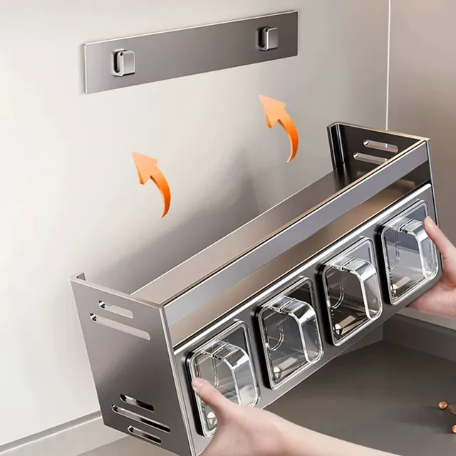 Étagère murale fixation sans perçage inox brossé… – vue 4