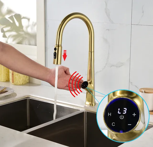 Robinet d'évier de cuisine à capteur de luxe moderne