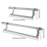 Porte serviettes acier inoxydable brossé argent mat… – vue 6