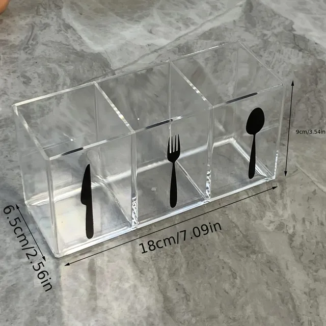 Organisateur couverts acrylique trois compartiments… – vue 6
