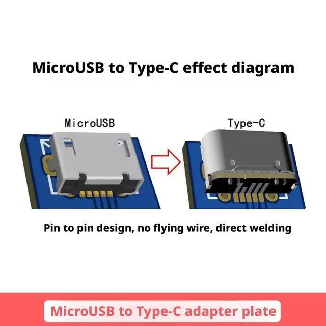 Carte adaptateur M85k MicroUSB TypeC – vue 3