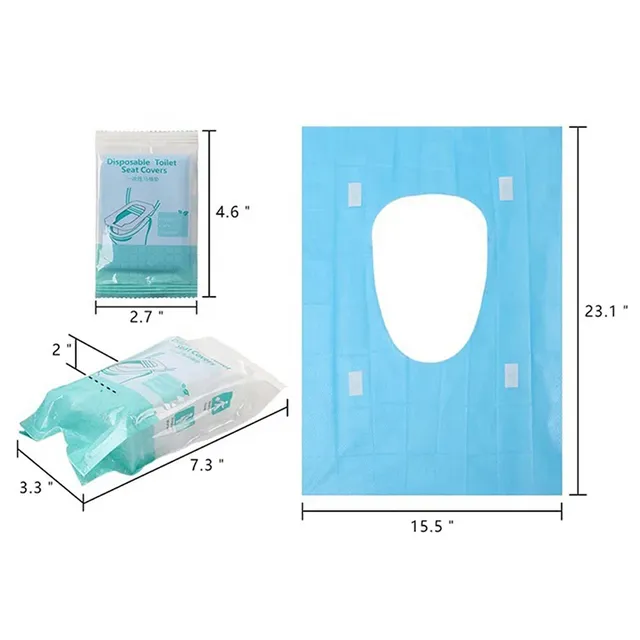 10 * housses de siège de toilette jetables pour les… – vue 6