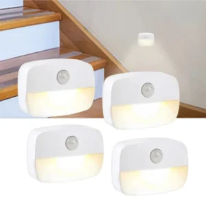 Détecteur de mouvement LED veilleuse marche/arrêt automatique sans fil sous armoire lampe pour cuisine chambre placard placard escaliers éclairage Détecteur de mouvement LED veilleuse marche/arrêt automatique sans fil sous armoire lampe pour cuisine chambre placard placard escaliers éclairage