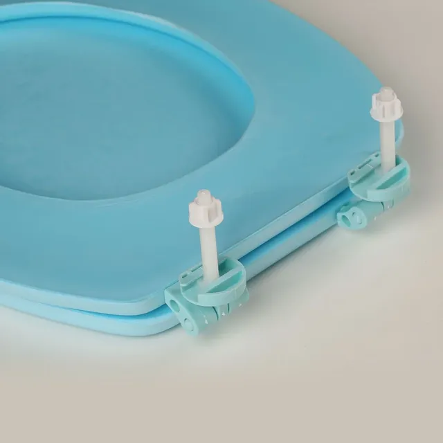 Siège toilette rond rembourré mousse bleu blanc… – vue 6
