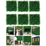 Panneau mural de plantes artificielles, 10 pièces, haie en buis, Protection UV verte, décor vert, clôture de confidentialité, écran d&rsquo;arrière-cour de mariage