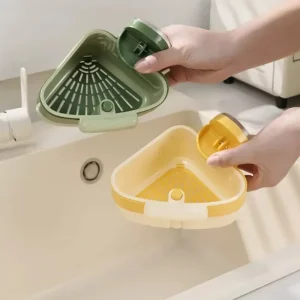 ‌ Panier de crépine d&rsquo;évier de cuisine – Conception d&rsquo;ajustement d&rsquo;angle pour une installation facile et un nettoyage rapide pour les déchets et le drainage des aliments