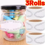 Étiquette ovale de mise en conserve, autocollants vierges pour récipients alimentaires, pots, cadeau de noël, étiquettes de bureau, autocollants de Classification de pots alimentaires de cuisine