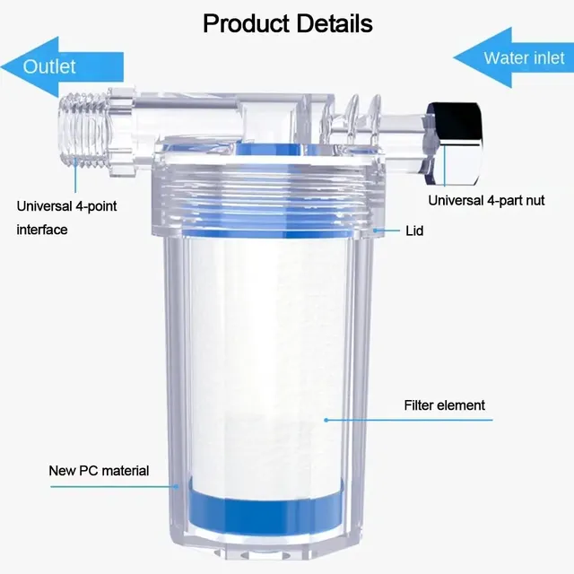 Filtre robinet cuisine plastique transparent cartouche… – vue 2