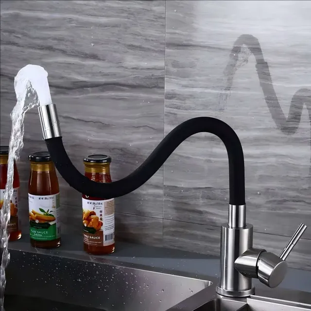 Robinet de cuisine en acier inoxydable – vue 3