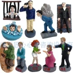 Table de sable psychique en résine, figurine, boîte de jeu, thérapie par les cours, pression, noyer, ivre, couché