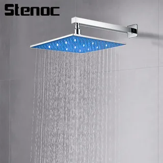 Stenoc pomme de douche fixe 12 pouces lumière LED grande pomme de…