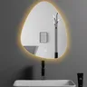 Miroir de salle de bain irrégulier vertical intelligent – vue 3