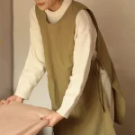 Tablier de travail tablier de barbier professionnel de conception humanisée tablier de cuisine Long imperméable pour Salon de coiffure café Salon de beauté