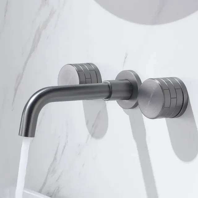 Robinet de salle de bains noir de luxe encastré – vue 5