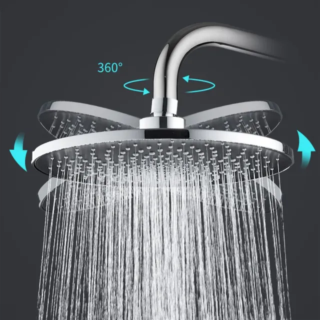 Pommeau de Douche Noir à Grand Débit Rond – vue 4
