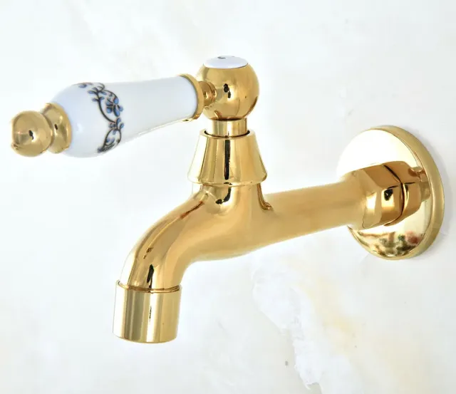 Robinet d'extérieur de luxe en laiton doré – vue 6